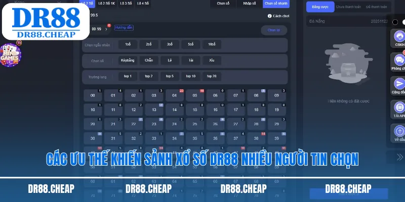 Các ưu thế khiến sảnh xổ số dr88 nhiều người tin chọn