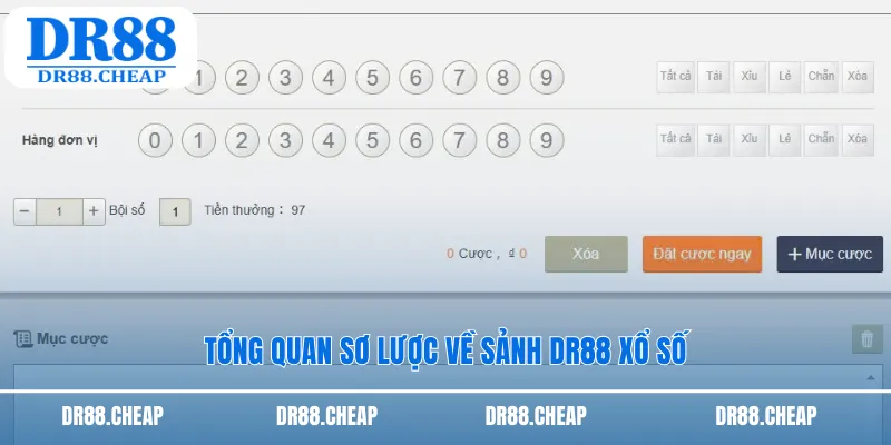 Tổng quan sơ lược về sảnh dr88 xổ số